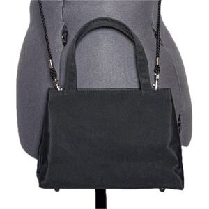 Vintage 90s Y2K Black Mini Shoulder Bag Crossbody Evening Handbag‎ KF LTD